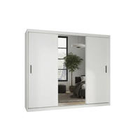SCHWEBETÜRENSCHRANK Mirano Weiß Matt 250 cm - Weiß, Holzwerkstoff (250/215/60cm) - Ravio