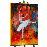 GEMÄLDE Magisches Ballett Schattenfugenrahmen Gelb 120x80 cm - Gelb, Holz (120/80cm) - YS-art gallery