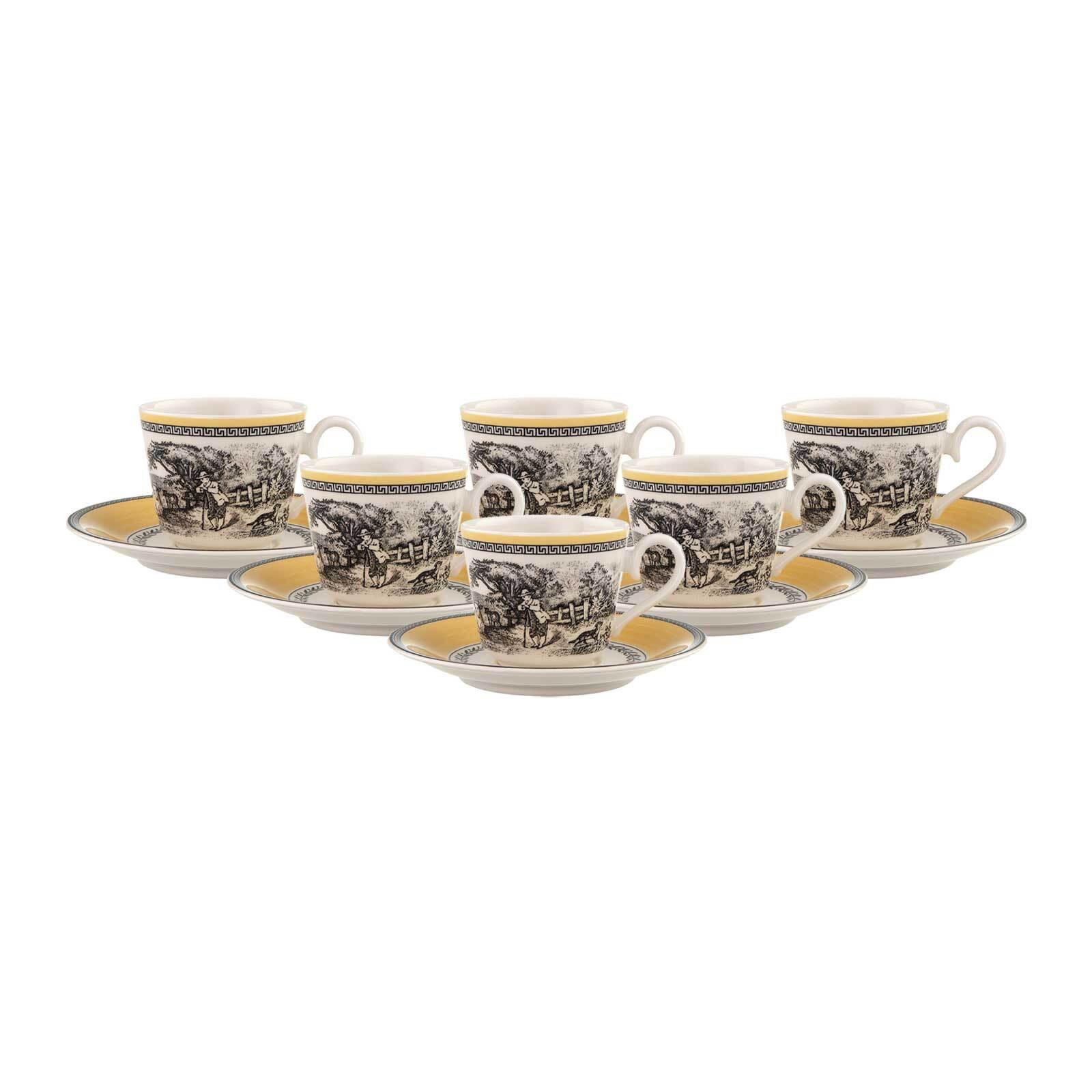 ESPRESSOTASSEN MIT UNTERTASSEN Audun Ferme bunt 80 ml 6er Set - Multicolor, Keramik (1/1/1cm) - Villeroy & Boch
