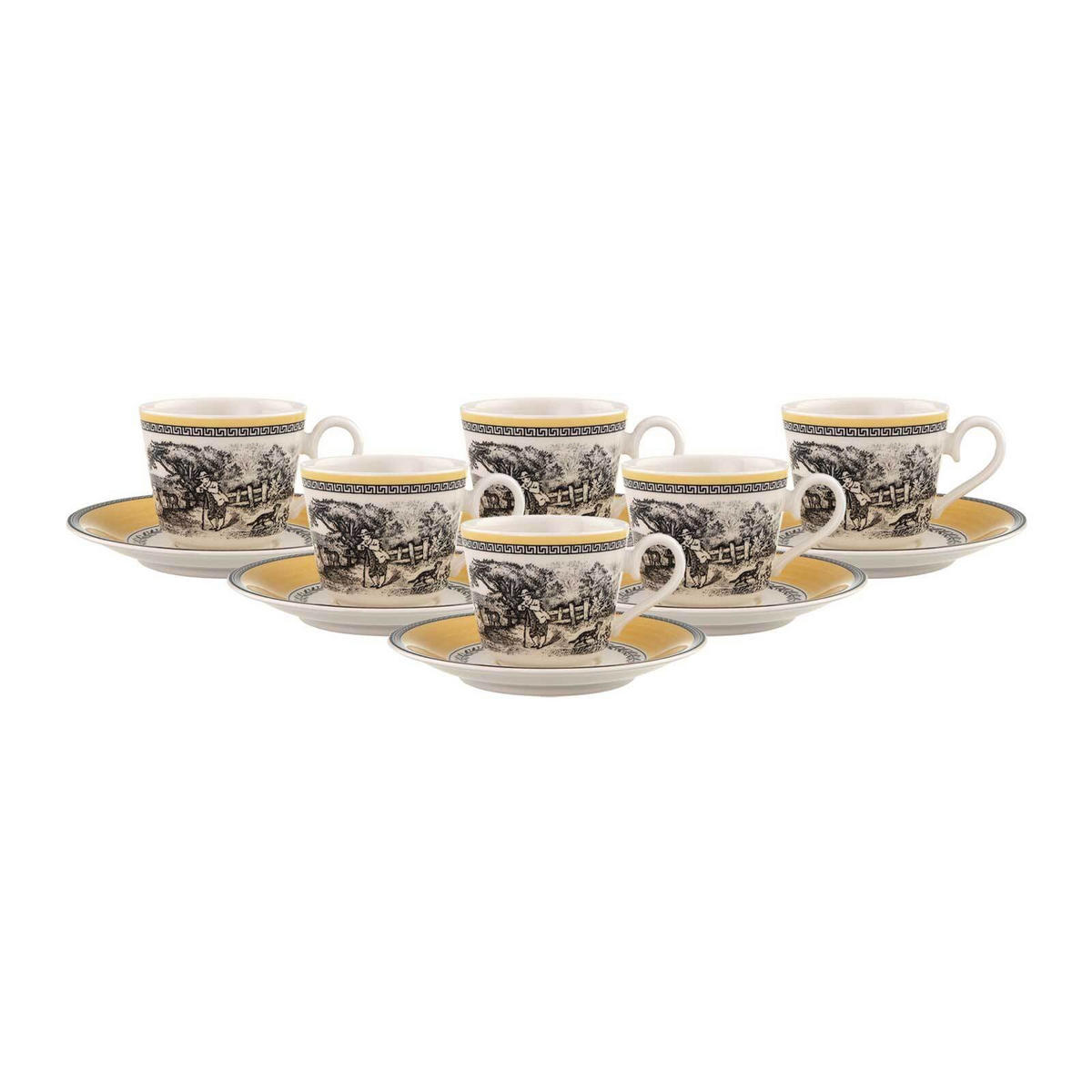 ESPRESSOTASSEN MIT UNTERTASSEN Audun Ferme bunt 80 ml 6er Set - Multicolor, Keramik (1/1/1cm) - Villeroy & Boch