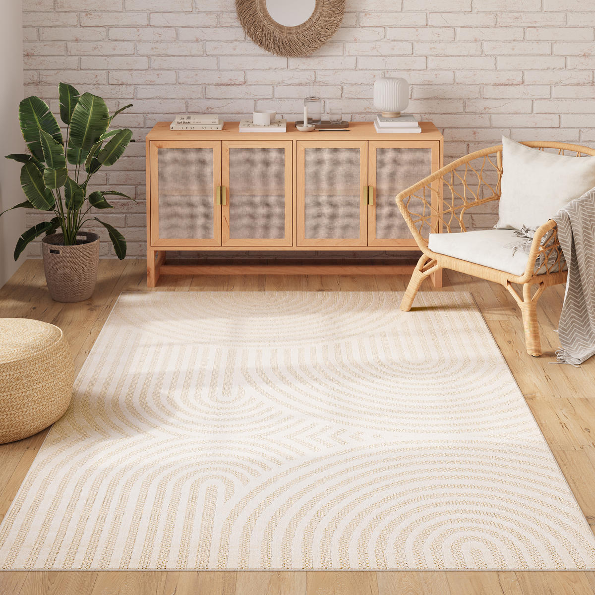 TEPPICH PATIO Creme 240/330 cm - Creme, Kunststoff (240/330cm) - Tapiso