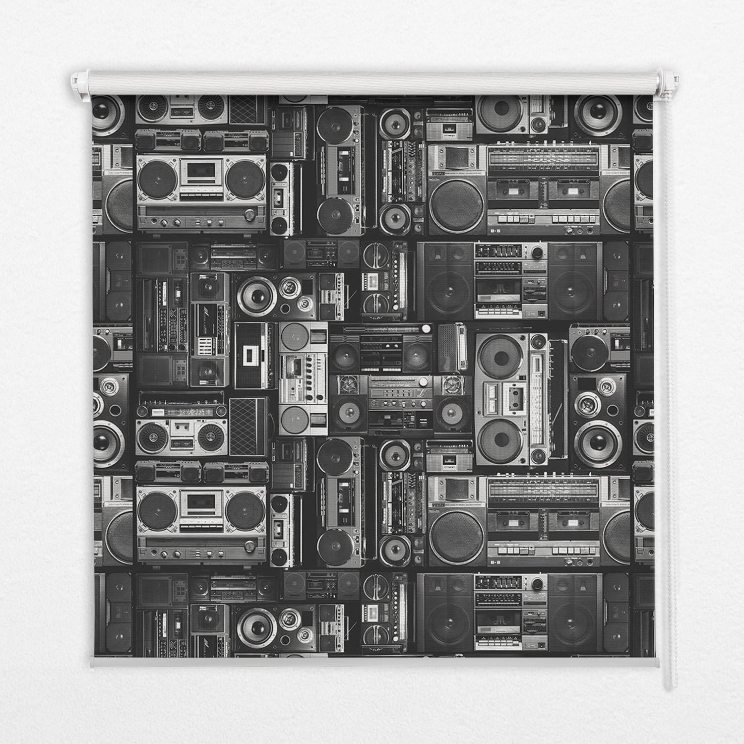 INNENROLLO - Fensterrollo - Rollo - 150x140 cm - Radiolautsprecher - Grau, Kunststoff (150/140/0.5cm) - TULUP