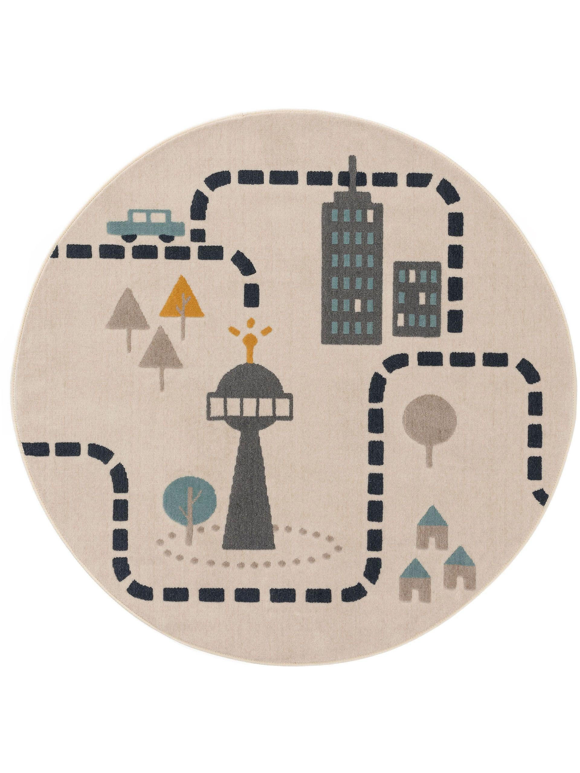 KINDERTEPPICH Juno Beige ø 120 cm rund - Beige, Textil (120/120cm) - Lytte