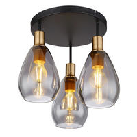 LED DECKENLEUCHTE Fanni Metall Grau - Grau, Glas (38/38/38cm) - Globo Lighting