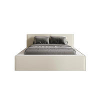 POLSTERBETT Lugano 140x200 cm mit Bettkasten und elegantem Kopfteil - Bouclé Beige - Beige, Holz (140/200cm) - Chilly