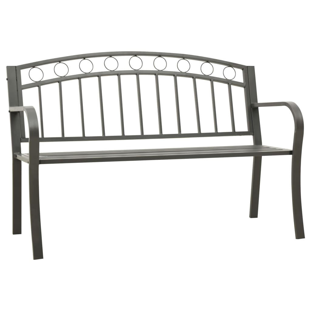 furnicato Gartenbank Grau 120x81x51 cm