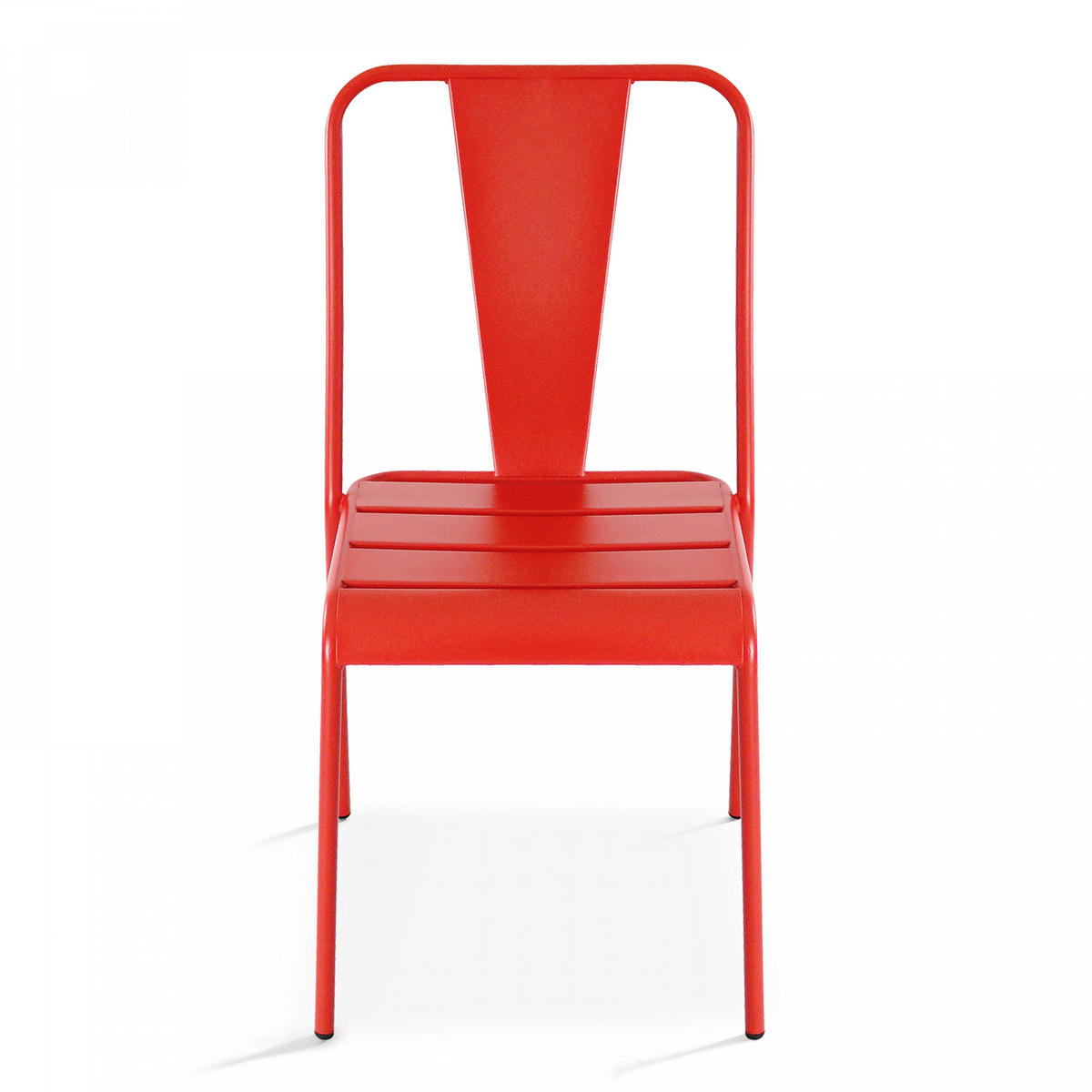 GARTENSTUHL, Rot - Rot, Metall (51/83/54cm) - Oviala