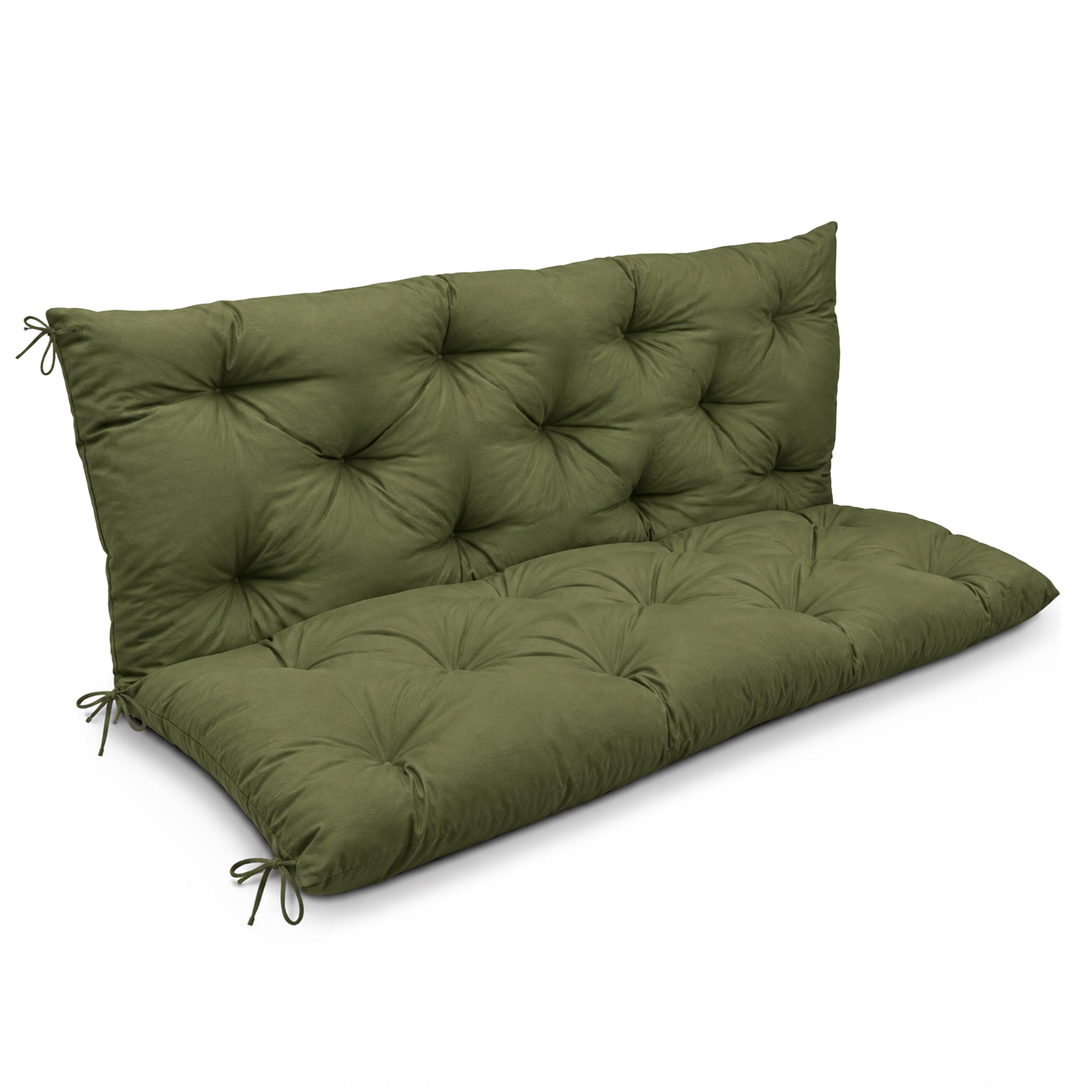 BANKAUFLAGE Flair BR 100x50cm Olivgrün - Olivgrün, Textil (50/100cm) - Beautissu 