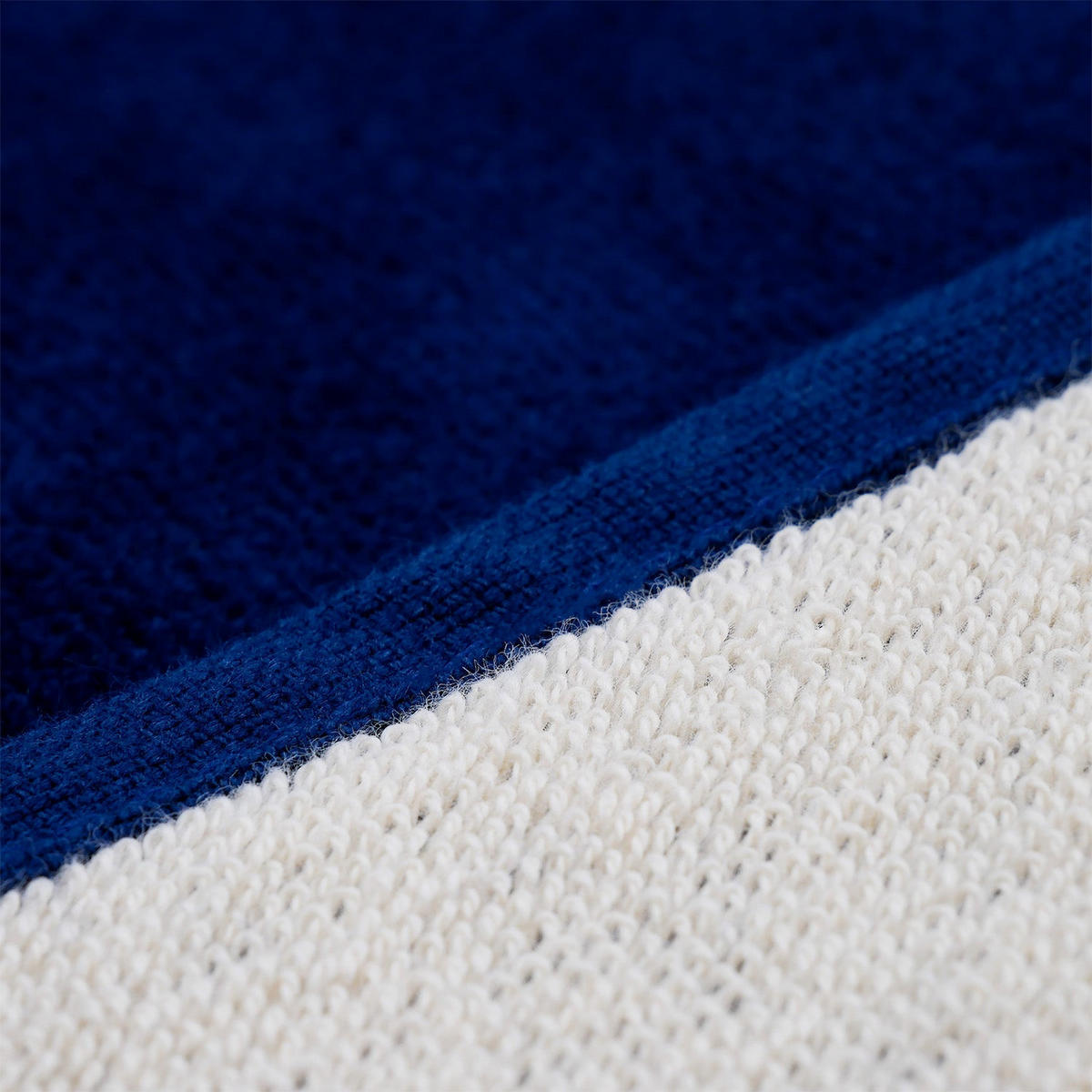 STRANDTUCH Frottee Samt Jacquard Blau 100x175 470g/m² - Patong - Blau, Textil (100/175cm) - LE COMPTOIR DE LA PLAGE
