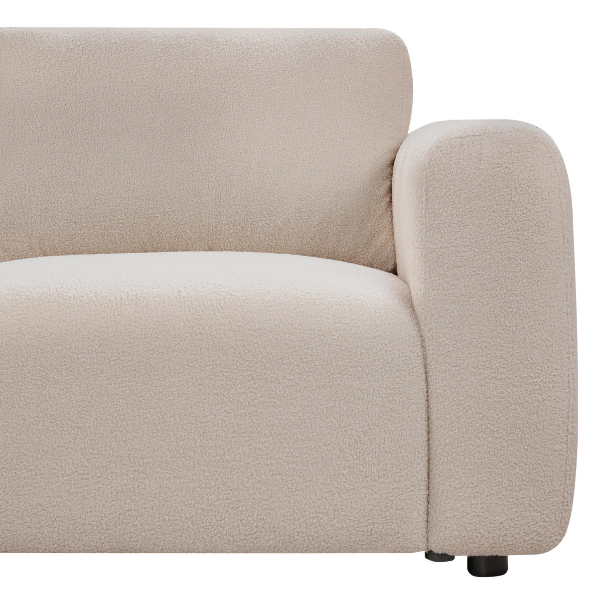 MODULSOFA 2-Sitzer Bouclé Beige Kivvik - Beige, Textil (204/80/100cm) - Beliani