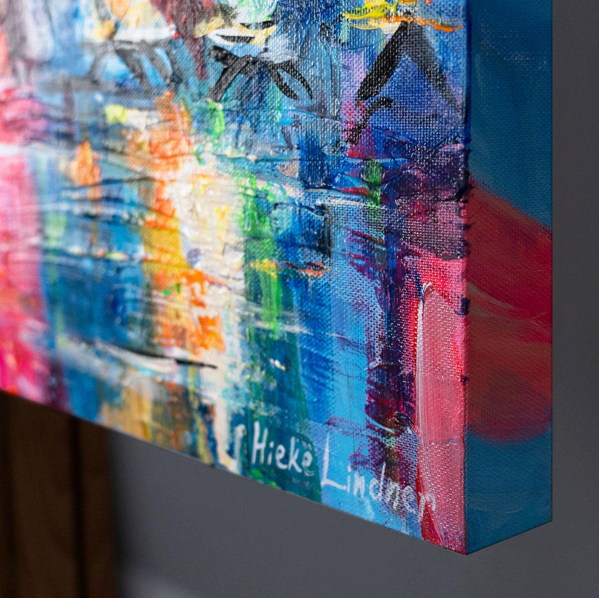 GEMÄLDE Pariser Lichter auf Keilrahmen 115x50 cm - Multicolor, Holz (115/50cm) - YS-art gallery