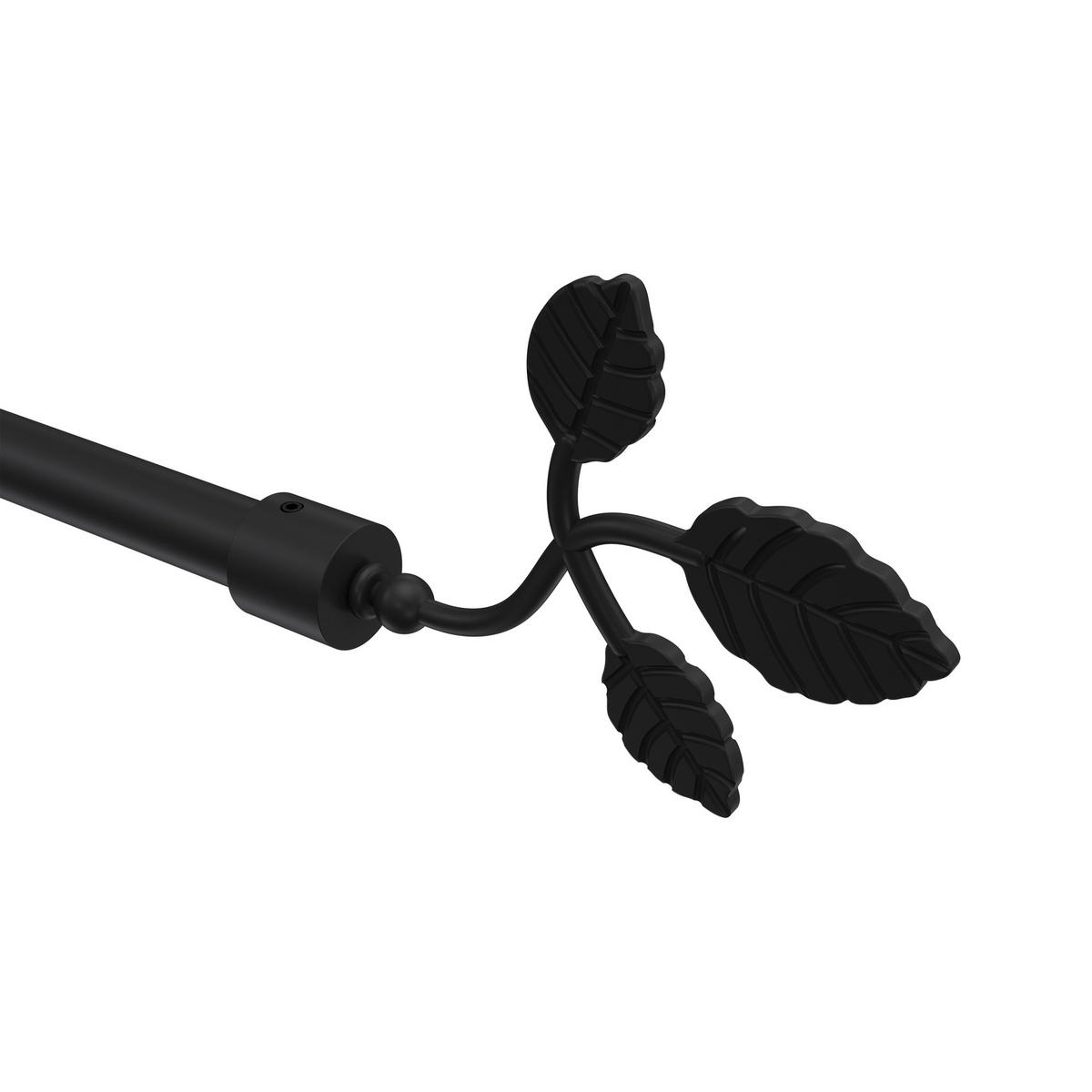 ENDSTÜCKE FÜR GARDINENSTANGEN 16 mm Ø, Alessia Schwarz, Packung 2 Stück - Schwarz, Metall (13.4/9.4/9.4cm) - INTERDECO