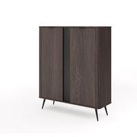 HIGHBOARD Arvis Eiche Dunin - Eichefarben/Schwarz, Holzwerkstoff (113/134/38cm) - Bettso