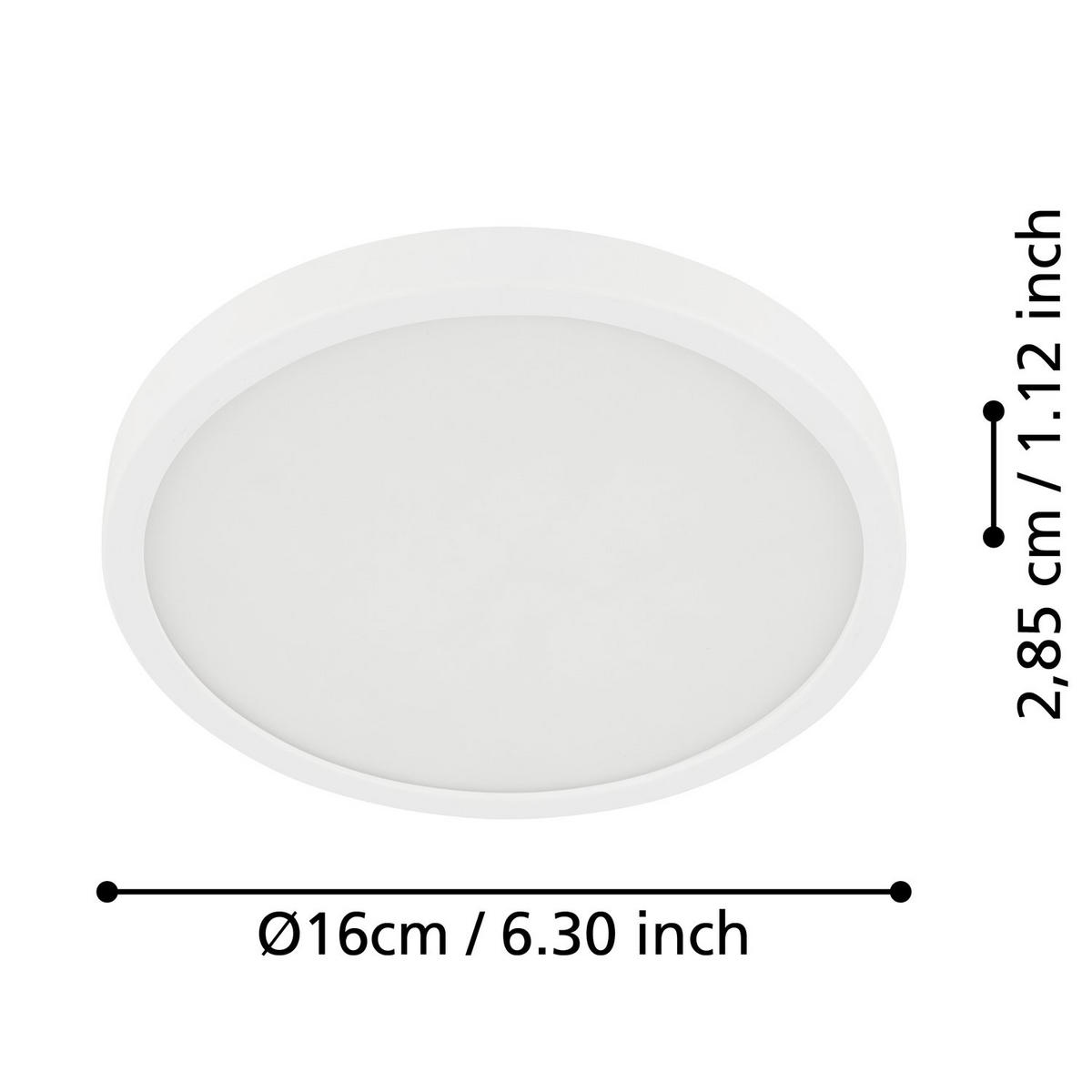 DECKENLEUCHTE FUEVA Weiß - Weiß, Metall (8/8/2.8cm) - Eglo