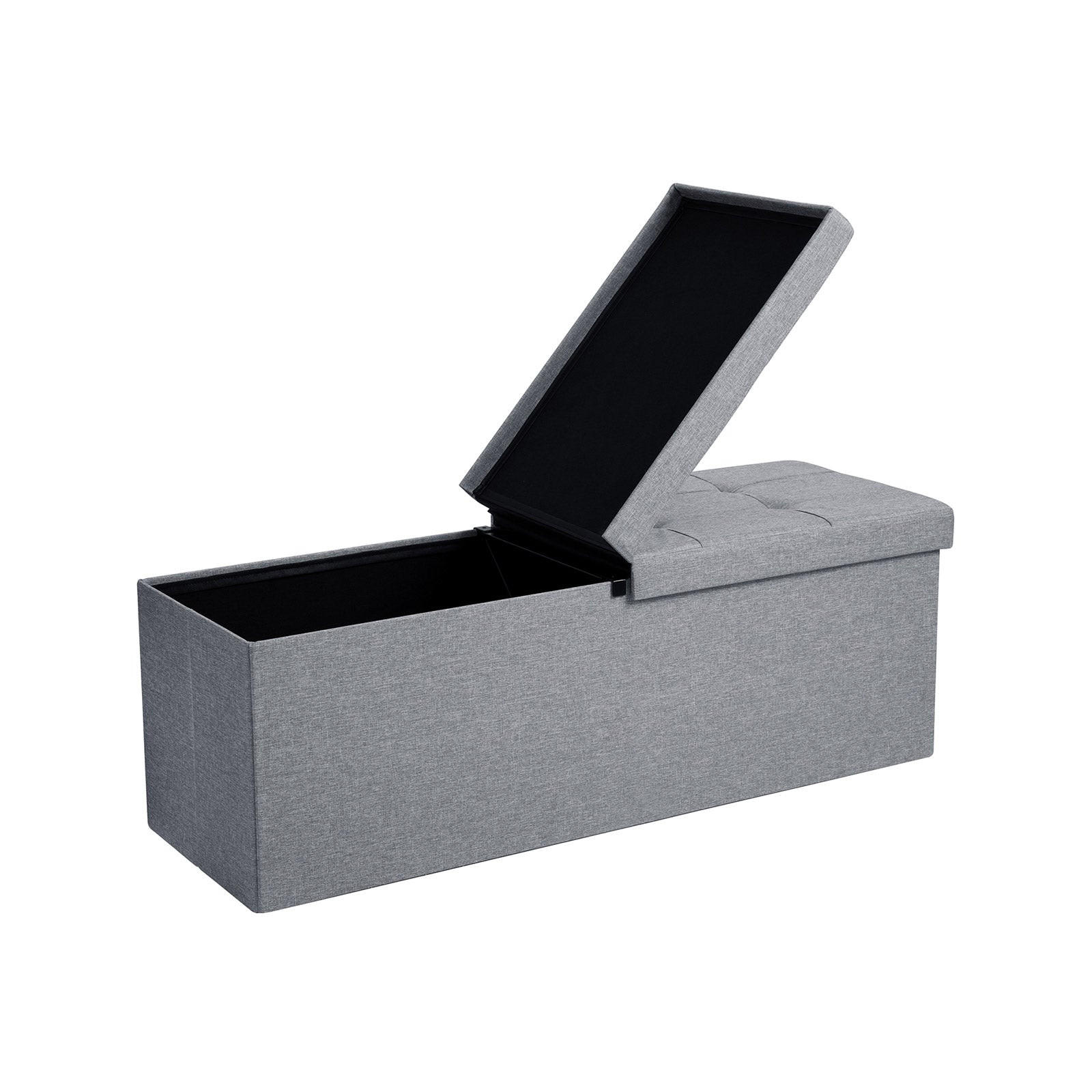 SITZBANK MIT KLAPPDECKE - Grau, Holzwerkstoff (38/38/110cm) - Hansiro