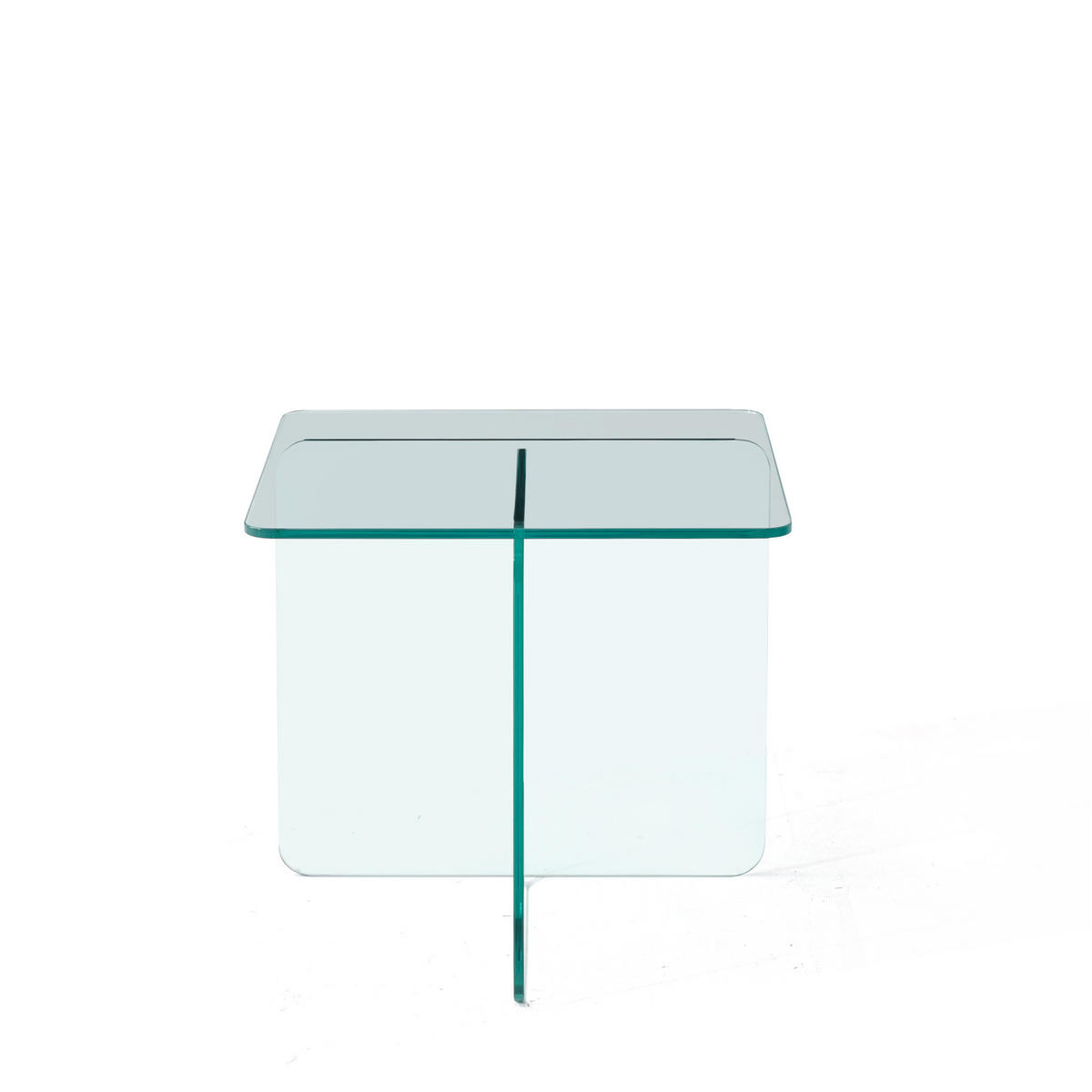 BEISTELLTISCH 45/45/51 cm aus Klarglas, vielseitig und pflegeleicht - Klar, Glas (45/45/51cm) - BEAOK