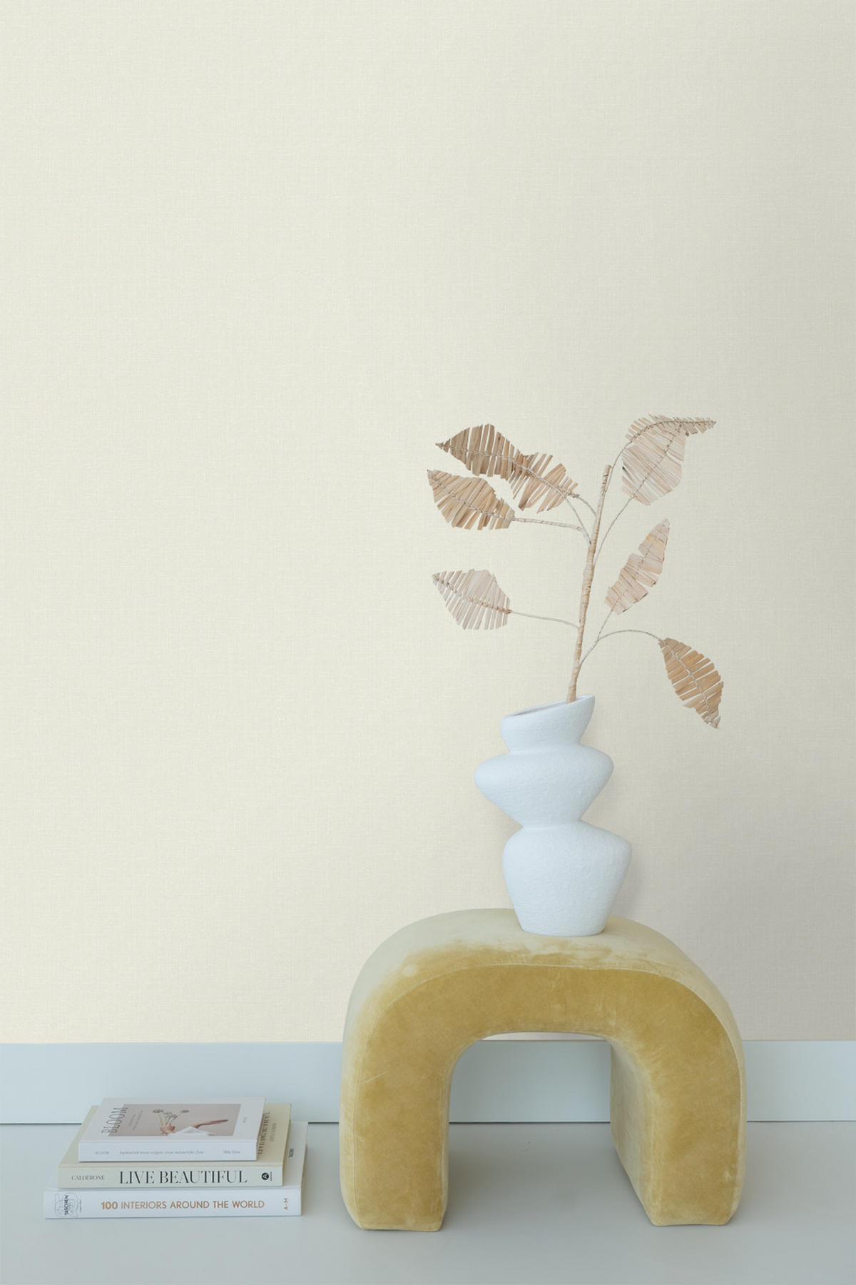 TAPETE Leinen-Optik 53 cm x 10.05 m - Beige, Papier (53/1000cm) - ESTAhome