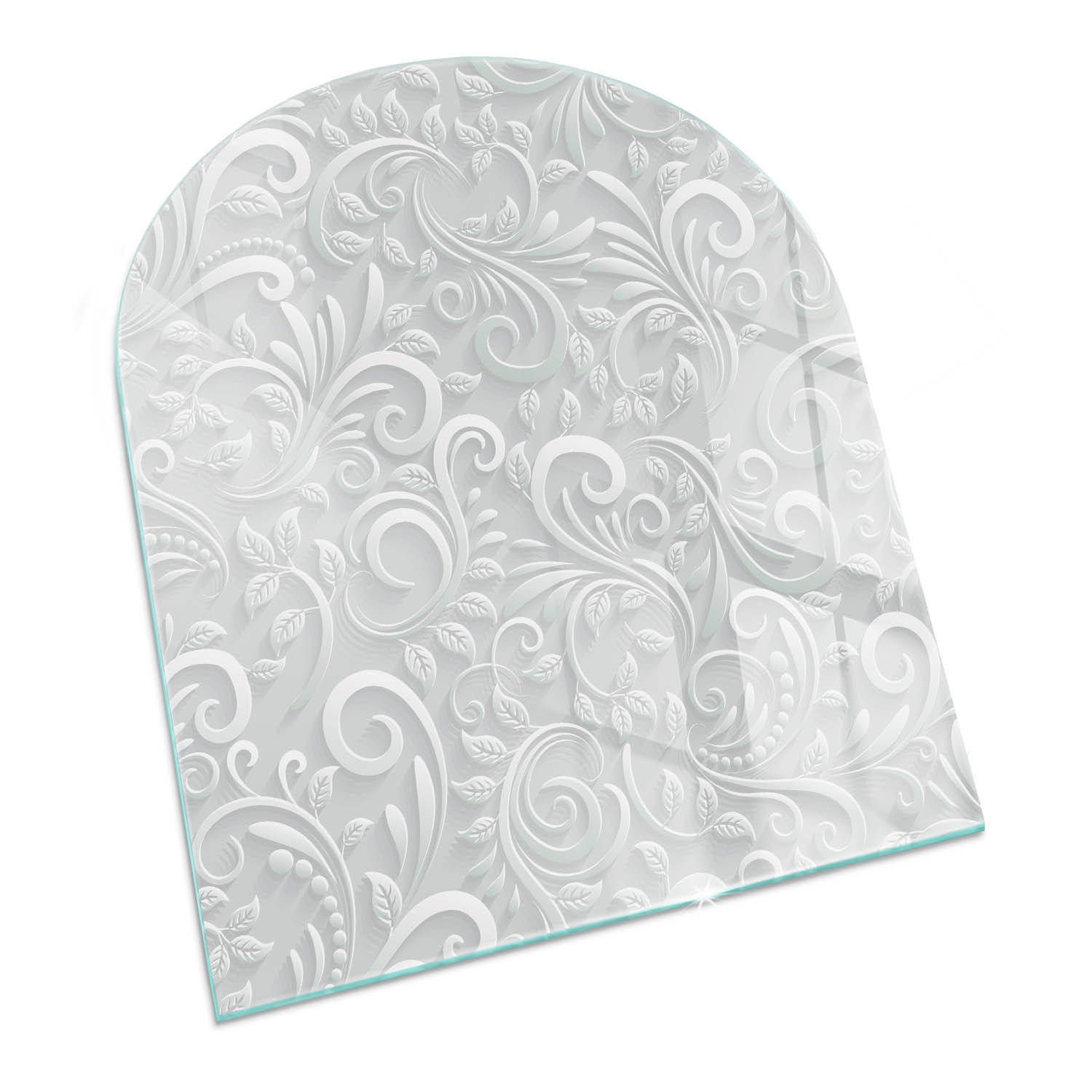 GLASPLATTE für Kamin 80x70 cm Grau - Grau, Glas (80/70/0.4cm) - ArtPrintCave