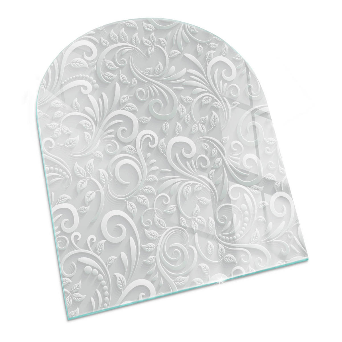 GLASPLATTE für Kamin 80x70 cm Grau - Grau, Glas (80/70/0.4cm) - ArtPrintCave