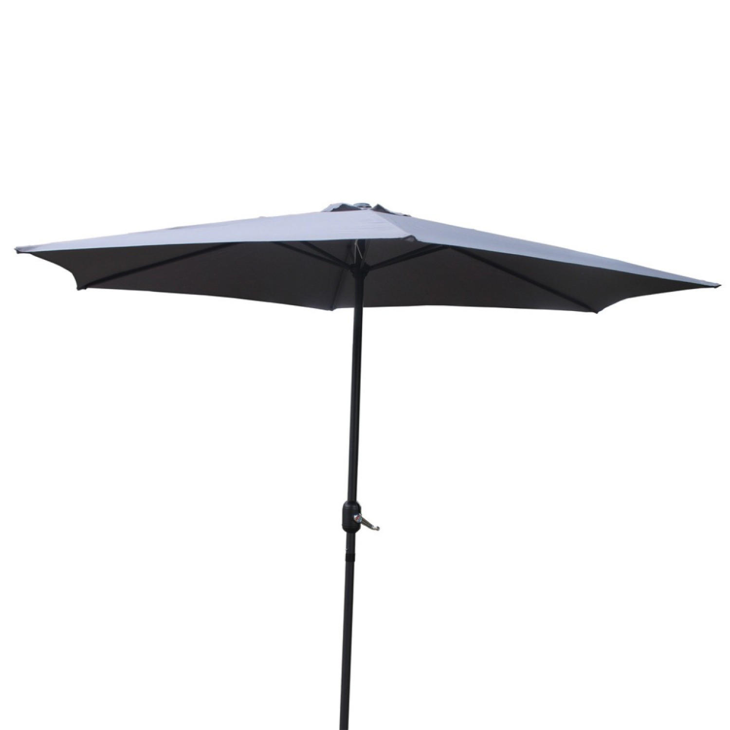 SONNENSCHIRM portofino grau rund 2 94 x 2 94 cm gerade - Grau, Metall (294/294cm) - Concept Usine