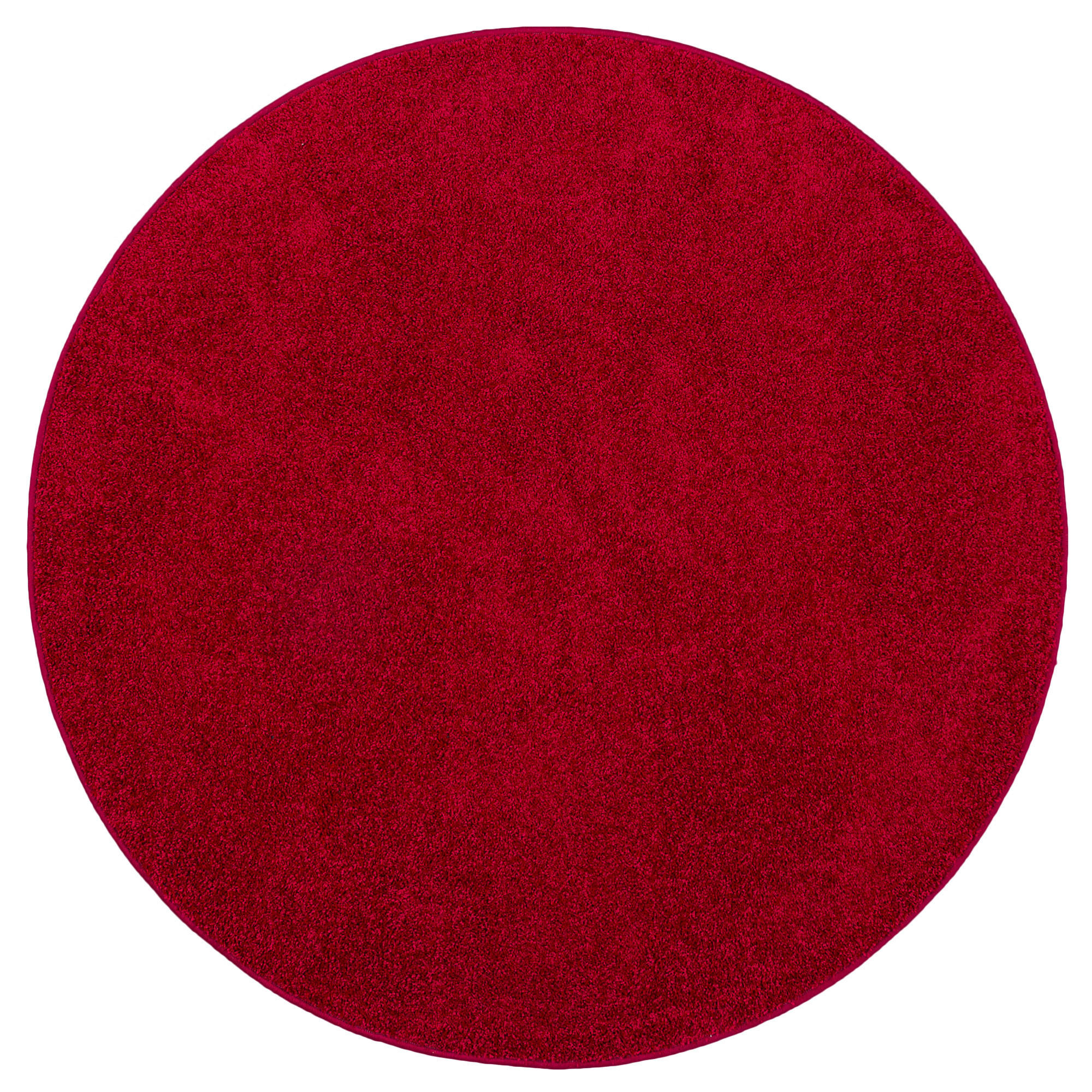 HOCHFLOR VELOURS TEPPICH COTTAGE RUND - Rot, Textil (133/133cm) - Snapstyle