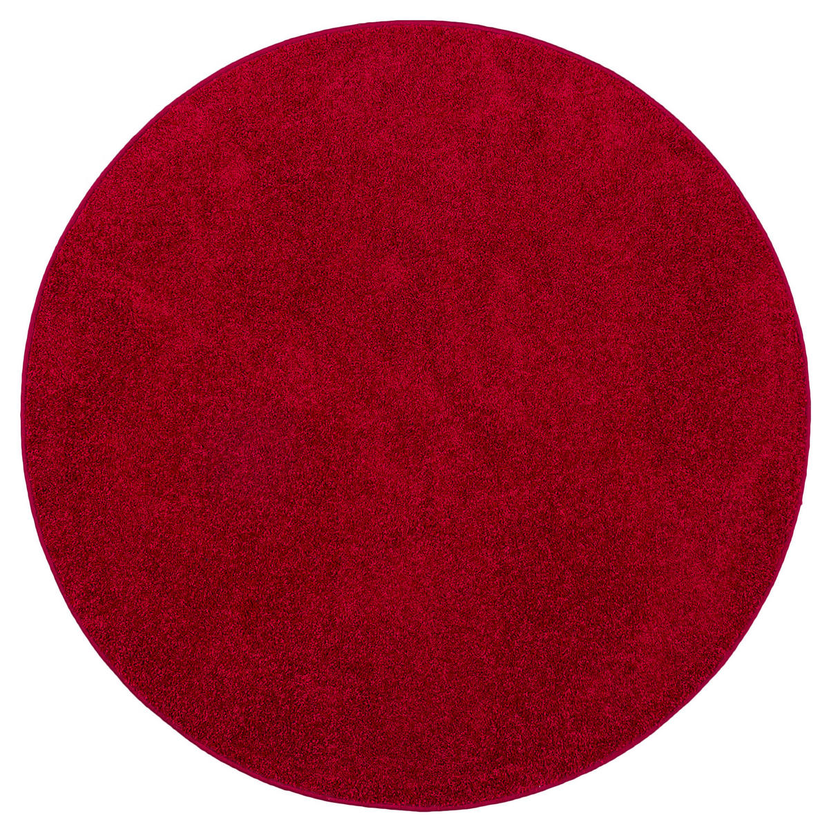 HOCHFLOR VELOURS TEPPICH COTTAGE RUND - Rot, Textil (133/133cm) - Snapstyle