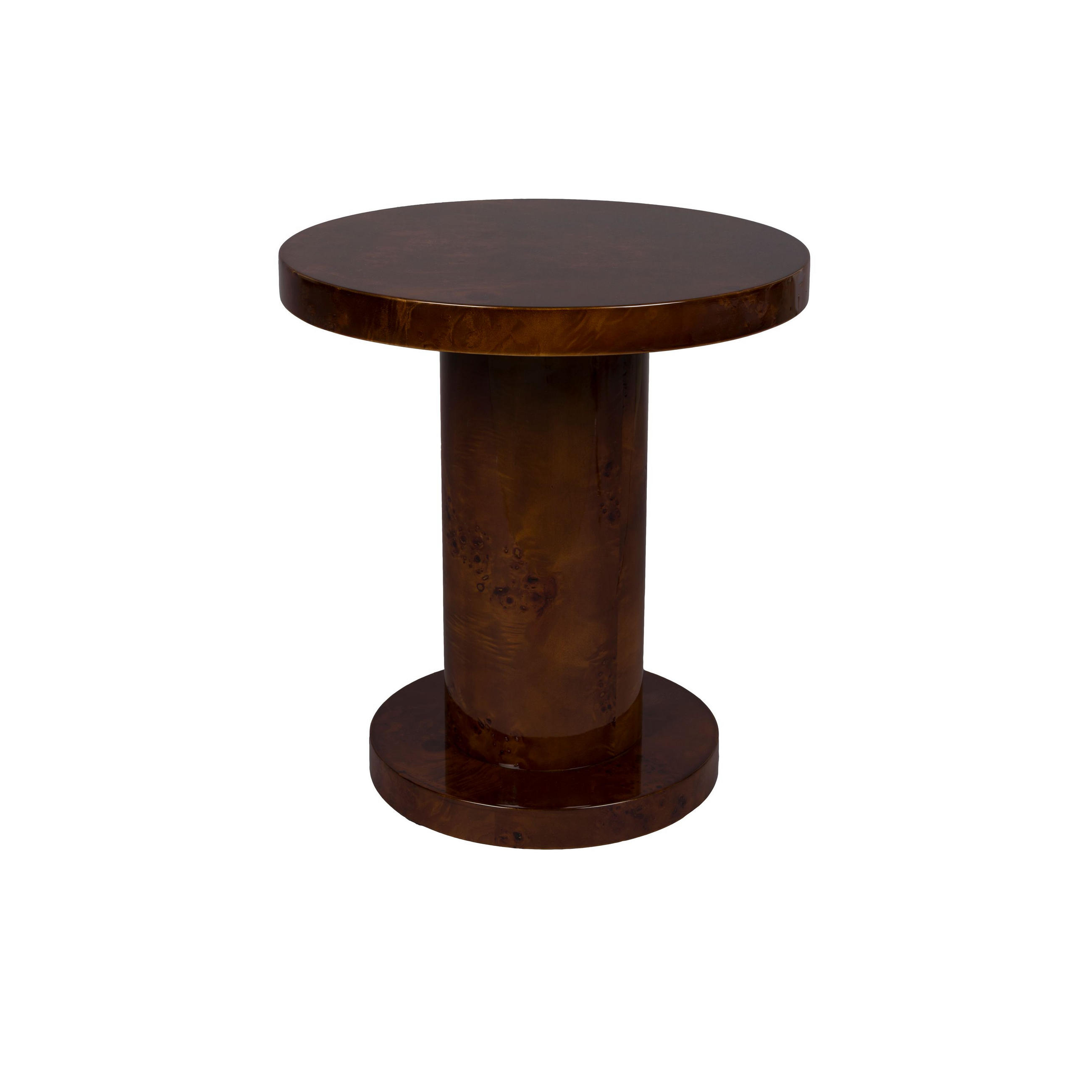 BEISTELLTISCH Quinn Rund 46 cm Walnussfarbe - Braun, Holz (46/46/51cm) - Dutchbone
