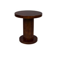 BEISTELLTISCH Quinn Rund 46 cm Walnussfarbe - Braun, Holz (46/46/51cm) - Dutchbone