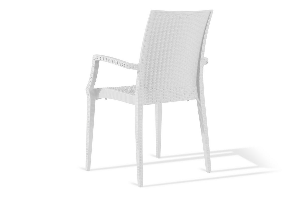 GARTENSTUHL ETULI 2-tlg, Weiß - Weiß, Kunststoff (56/88/50cm) - KONSIMO®