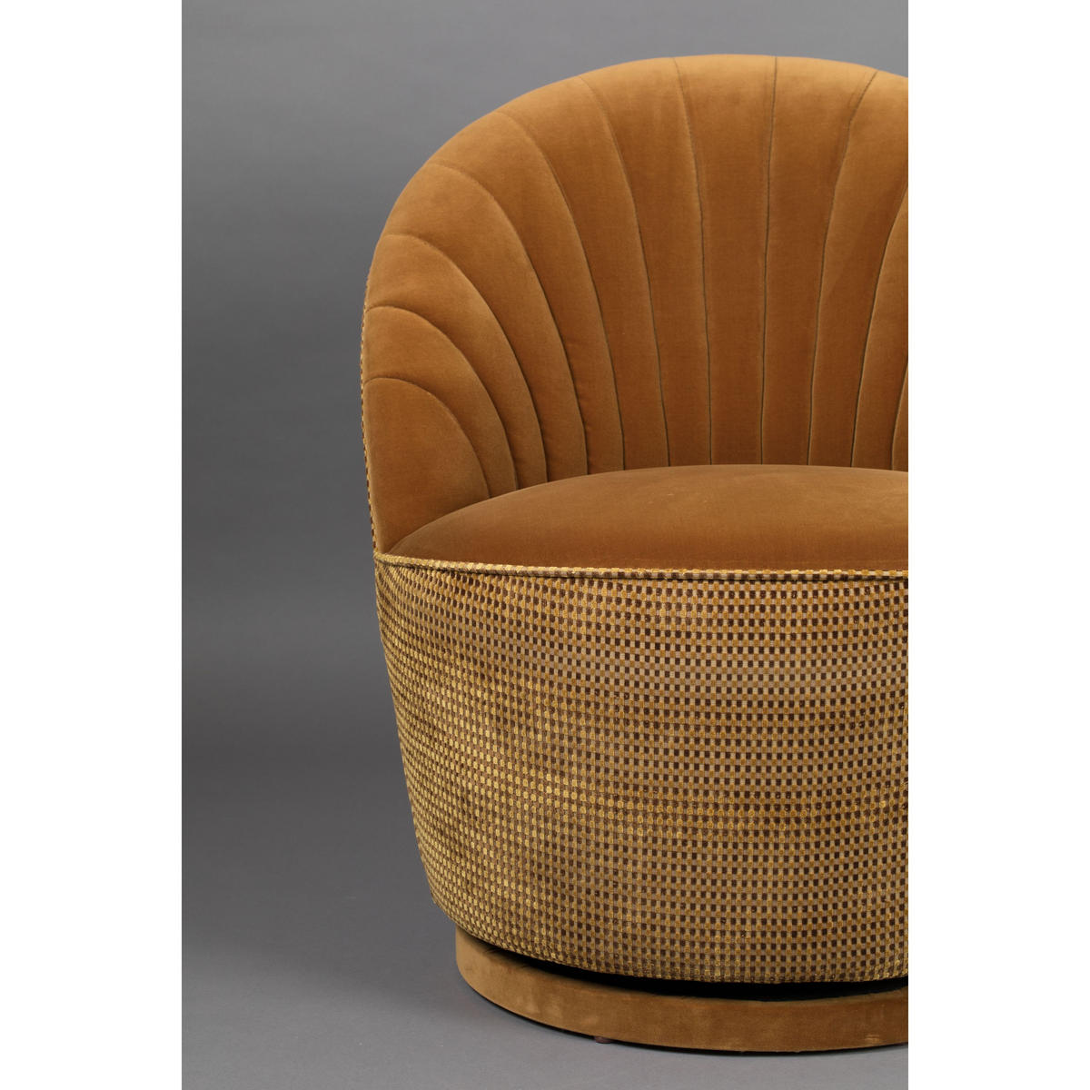 SESSEL Madison Braun - Orange, Textil (67/78/76cm) - Dutchbone