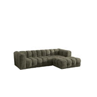 ECKSOFA L-form BALOO L, Chenille-Stoff Arena, Grün, Rechts - Grün, Holz (280/193cm) - Kaiser Möbel