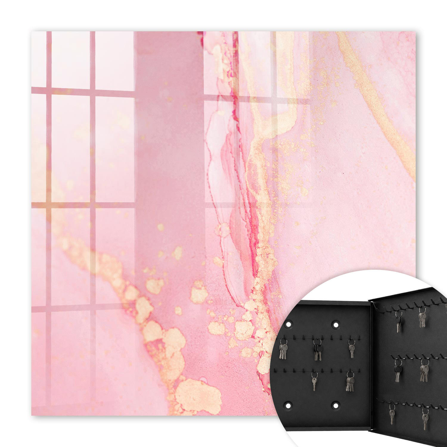Tulup Schlüsselbox Pink 30x30x5 cm