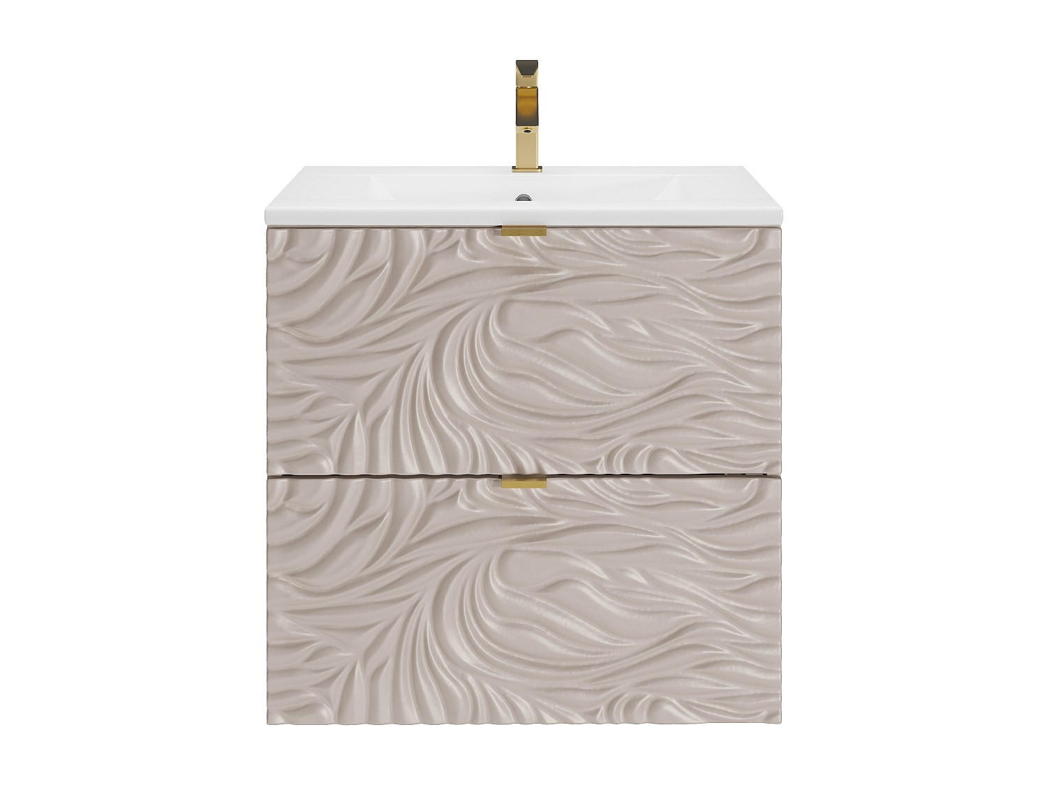 EINZELWASCHTISCH - 60 cm x 46 cm - Holz, Platte - Beige - RINAREL - Beige, Holz (60/60/46cm) - Vente-Unique