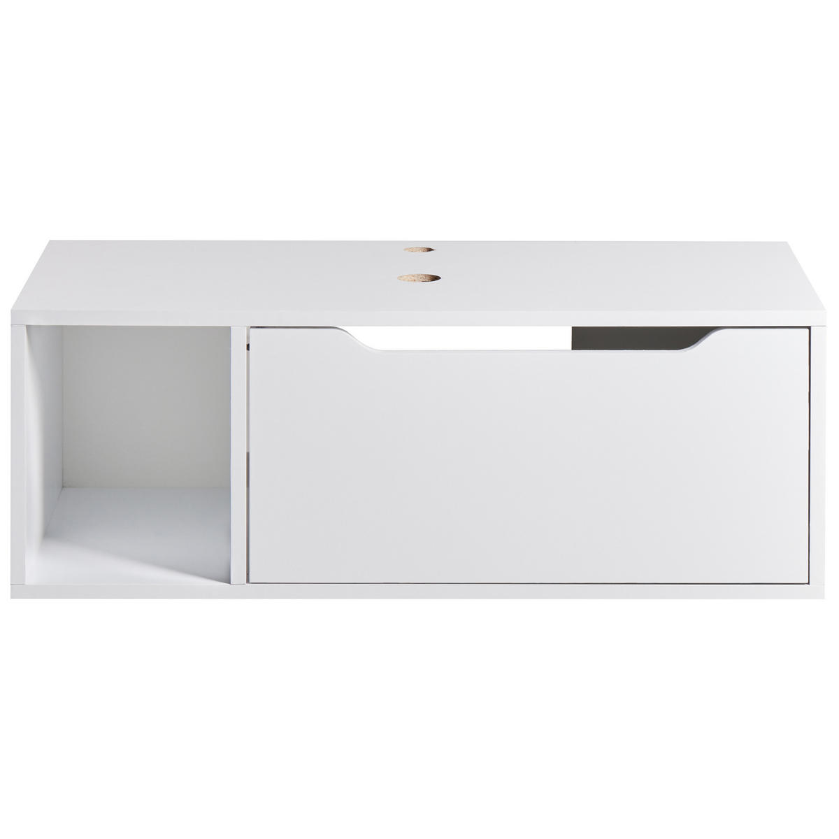 DULAP SUB LAVOAR montat pe perete 80 cm alb Cascavel - alb, compozit lemnos (80/28/40cm) - Beliani