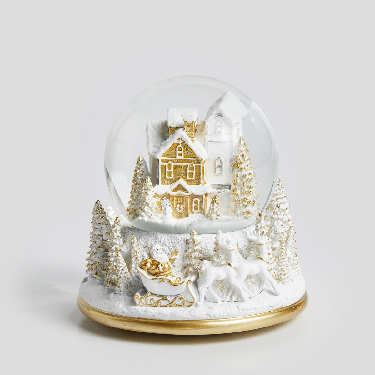 SCHNEEBALL Mit Spieluhr Mingle - Weiß, Glas (13/14/13cm) - home&you