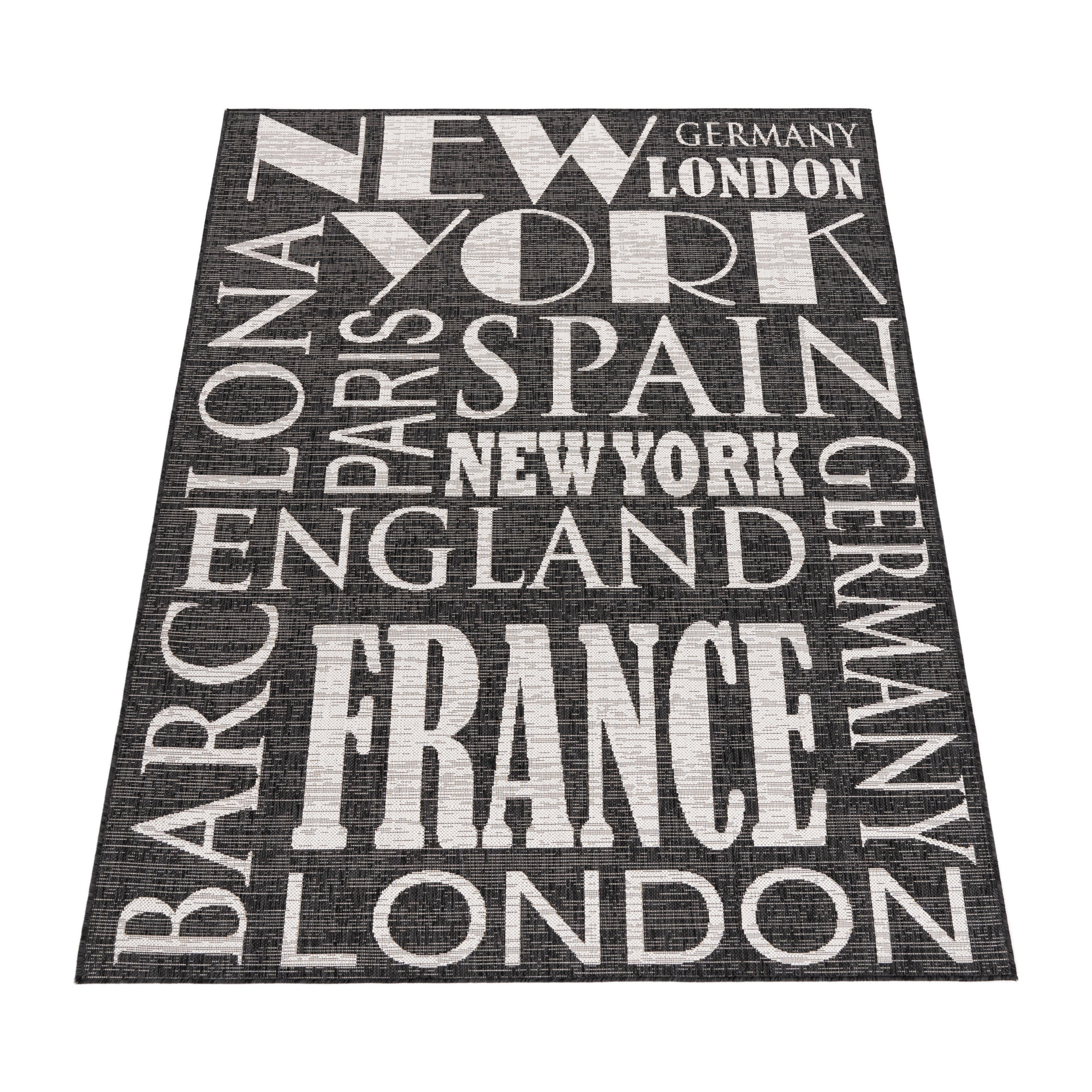 OUTDOORTEPPICH 80/250 cm Kitchen 381 - Anthrazit, Textil (80/250cm) - Paco Home