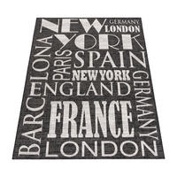 OUTDOORTEPPICH 80/250 cm Kitchen 381 - Anthrazit, Textil (80/250cm) - Paco Home