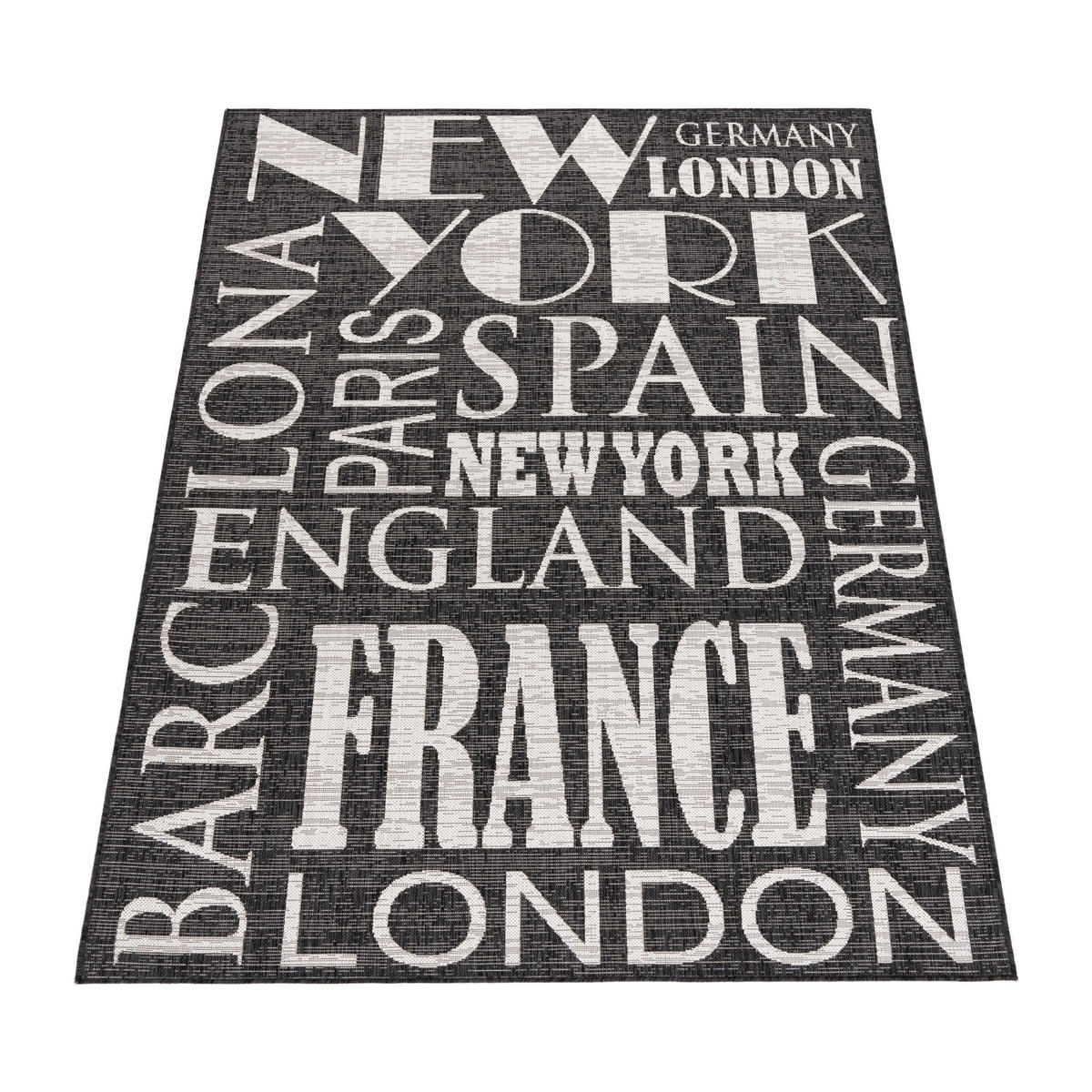 OUTDOORTEPPICH 80/250 cm Kitchen 381 - Anthrazit, Textil (80/250cm) - Paco Home