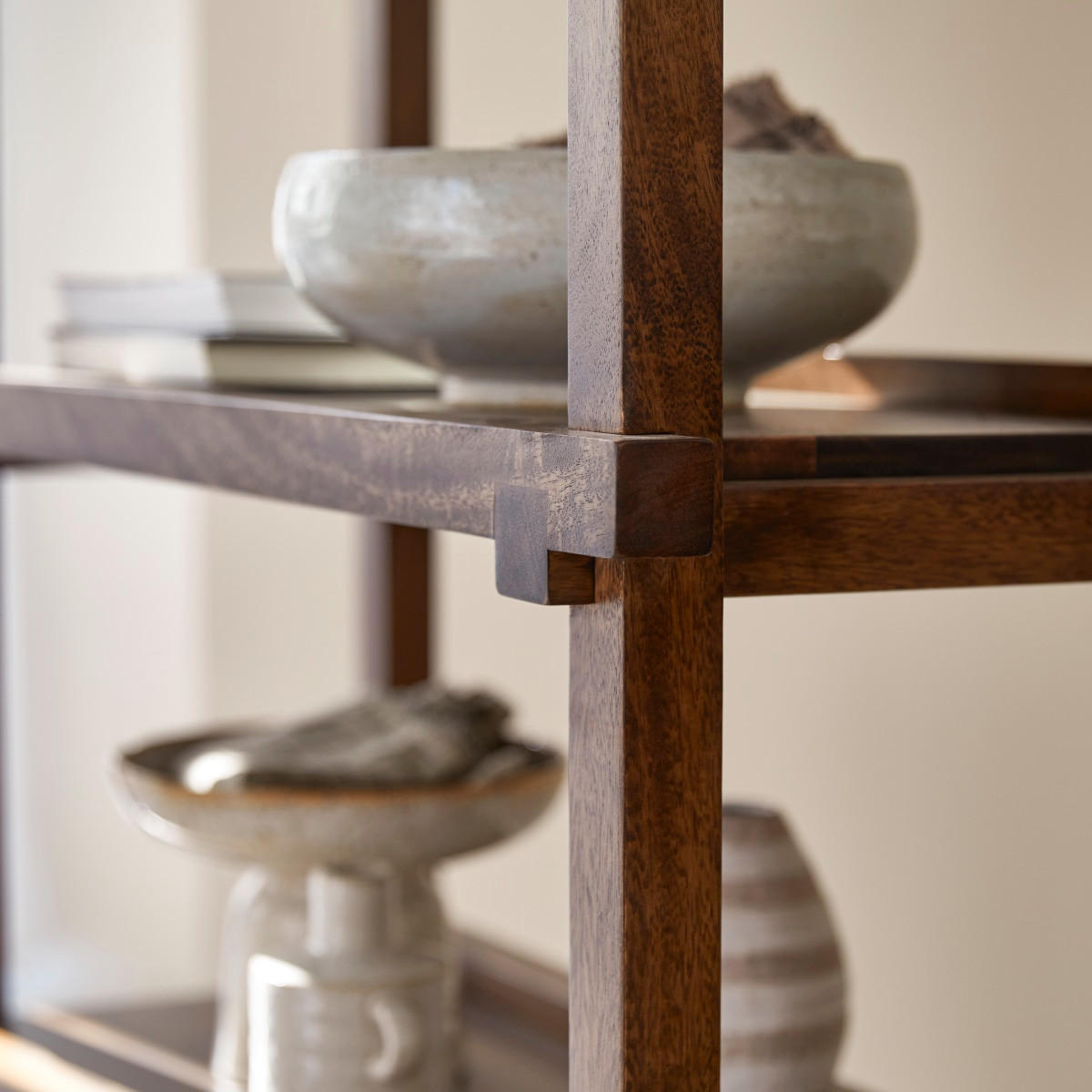 BÜCHERREGAL Arko Braun aus Mango - Braun, Holz (85/176/34cm) - Tikamoon