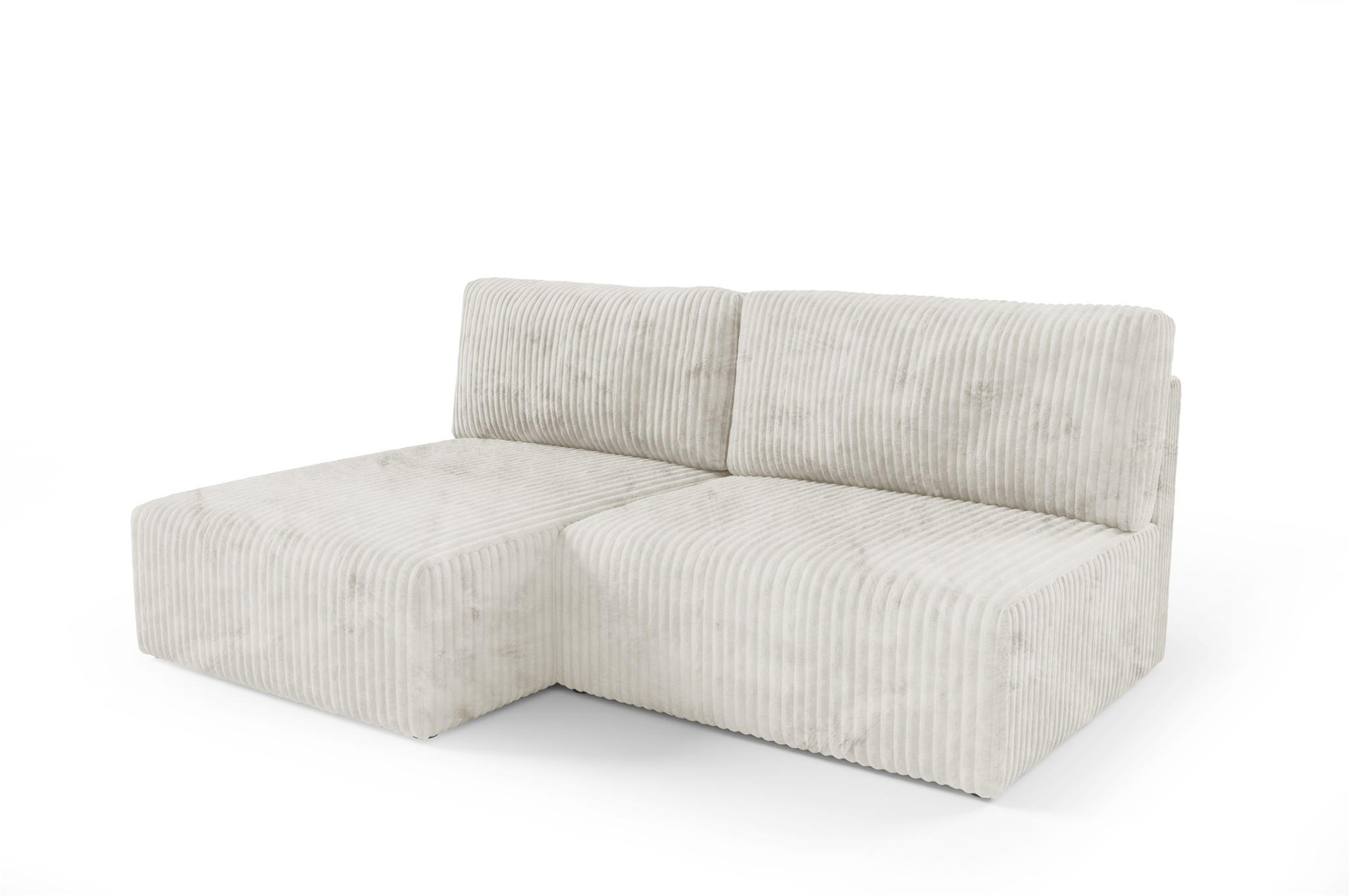 ECKSOFA Natalia Xs - Creme, Holzwerkstoff/Textil (149/210cm) - Fun Möbel