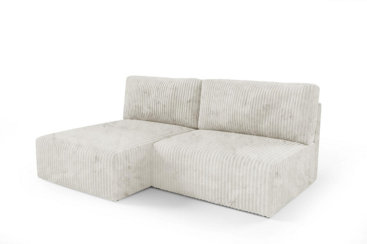 ECKSOFA Natalia Xs - Creme, Holzwerkstoff/Textil (149/210cm) - Fun Möbel