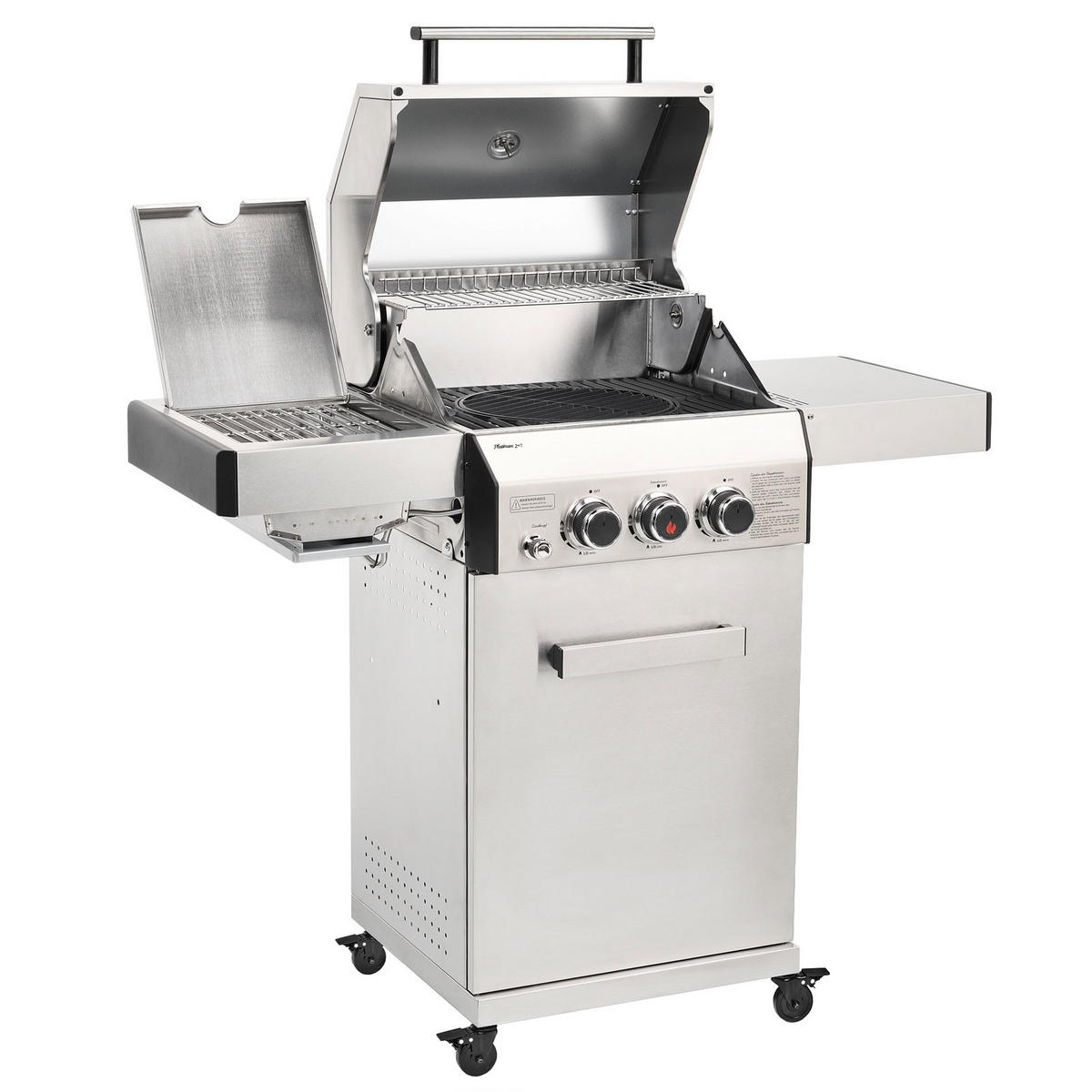 GASGRILL PLATINUM 2+1 - Edelstahlfarben, Metall (116/117/54cm) - TAINO