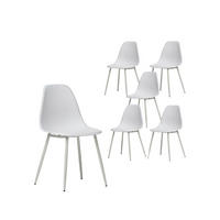 GARTENSTUHL Nina Weiß 45 cm x 80 cm 6er-Set - Weiß, Kunststoff (45/80/53cm) - Klast Home