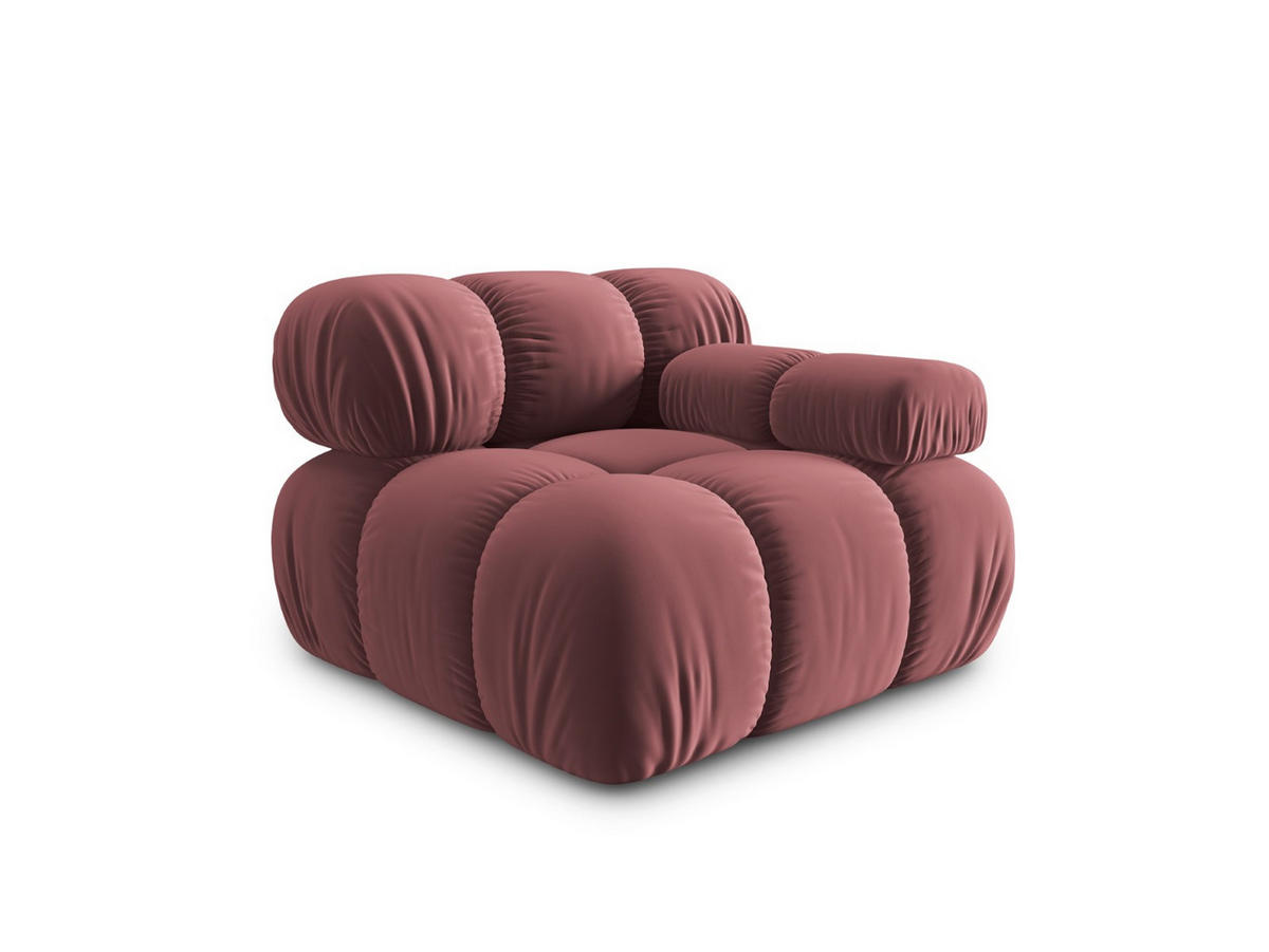 MODUL rechts Bellis aus Samt rosa - Pink, Textil (94/70/94cm) - Micadoni