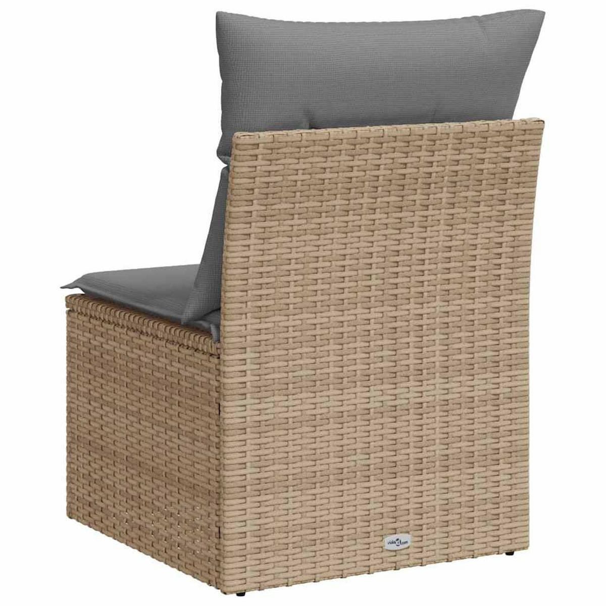GARTENSOFA Ohne Armlehnen Mit Kissen Beige Poly Rattan - Beige, Kunststoff (62/69/55cm) - vidaXL
