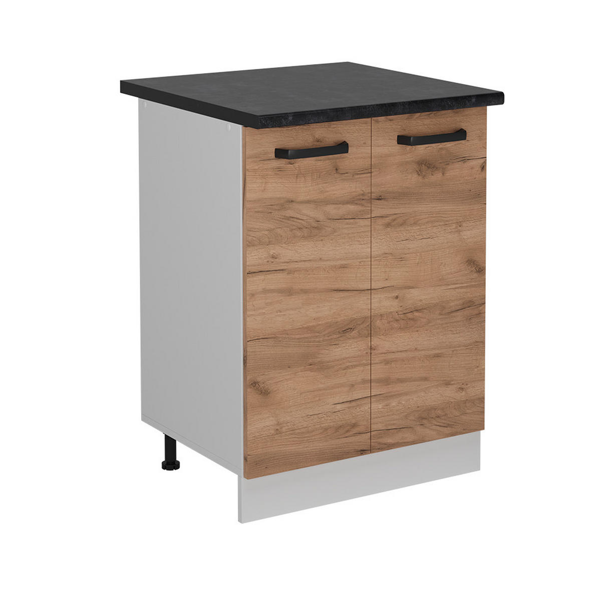 KÜCHENUNTERSCHRANK R-Line Goldkraft Eiche 60 cm AP Anthrazit - Honigeiche/Eiche Wotan, Holzwerkstoff (60/81.6/60cm) - Vicco
