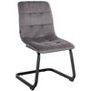 SCHWINGSTUHL Metall dunkelgrau - Dunkelgrau/Schwarz, Textil/Metall (47/87/58cm) - CLP
