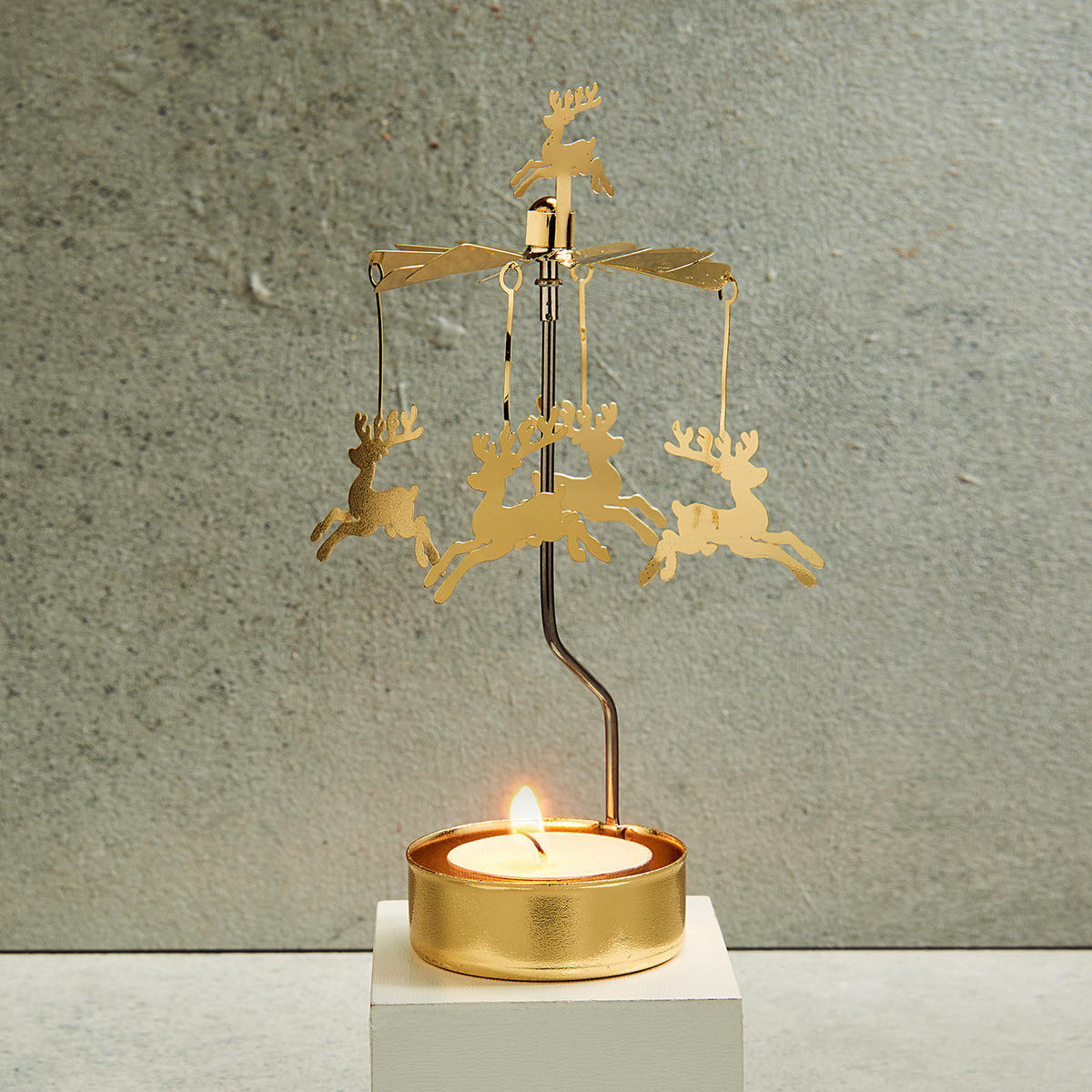 TEELICHTKARUSSELL Merry Go Round - Goldfarben, Metall (15cm) - Butlers