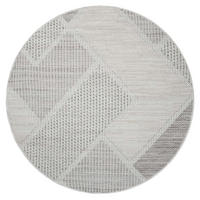 KURZFLOR-TEPPICH Lindo 8877 Grün 200x200 cm Rund - Creme, Textil (200/200cm) - carpet city
