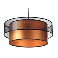 HÄNGELEUCHTE Kupfer 50/20 cm - Schwarz/Kupferfarben, Kunststoff (50/1/20cm) - ONZENO